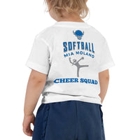 Softball Cheer Squad Toddler Short Sleeve Tee