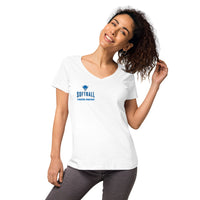 Softball Cheer Squad Women’s fitted v-neck t-shirt